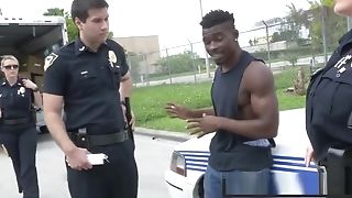 Cops Threesome With Big Black Jizz-shotgun